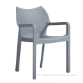 Chaise de bras en plastique empiling chaise extérieure chaise moderne